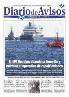 EL MV HONDIUS ABANDONA TENERIFE Y CULMINA EL OPERATIVO DE REPATRIACIONES
