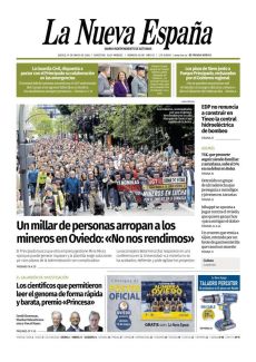 UN MILLAR DE PERSONAS ARROPAN A LOS MINEROS EN OVIEDO: «NO NOS RENDIMOS»